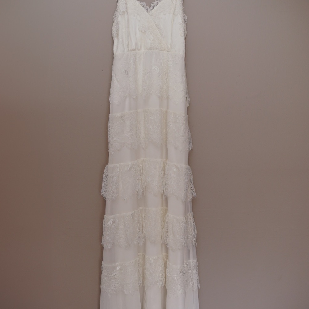 ERIN by Erin Fetherston White Lace Backless Dress